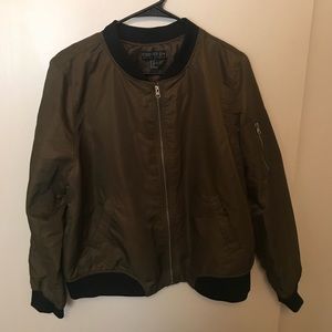 Olive bomber jacket